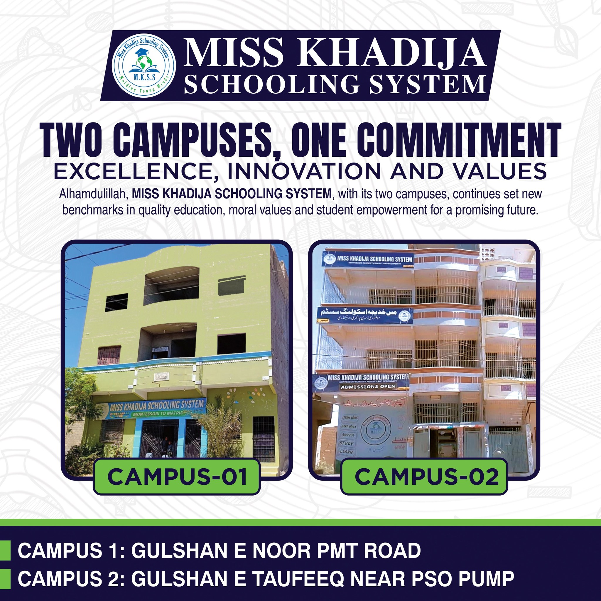 Miss Khadija Schooling System - Two Campuses