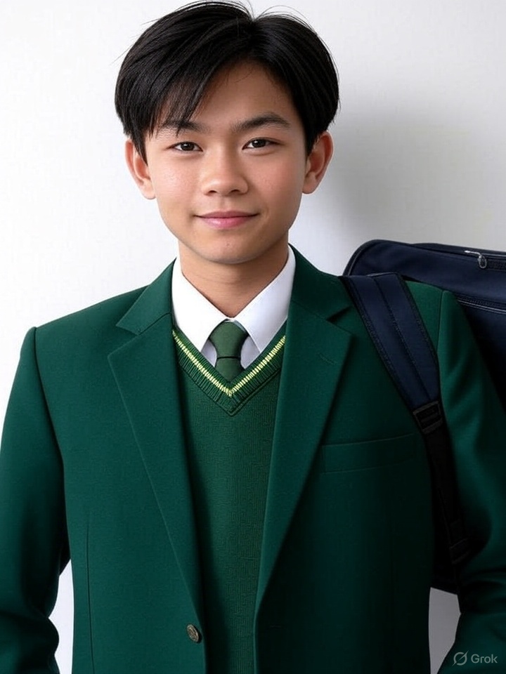 Student in school uniform